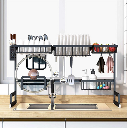 Organizador Y Escurridor De Platos De Acero Inoxidable Para Cocina