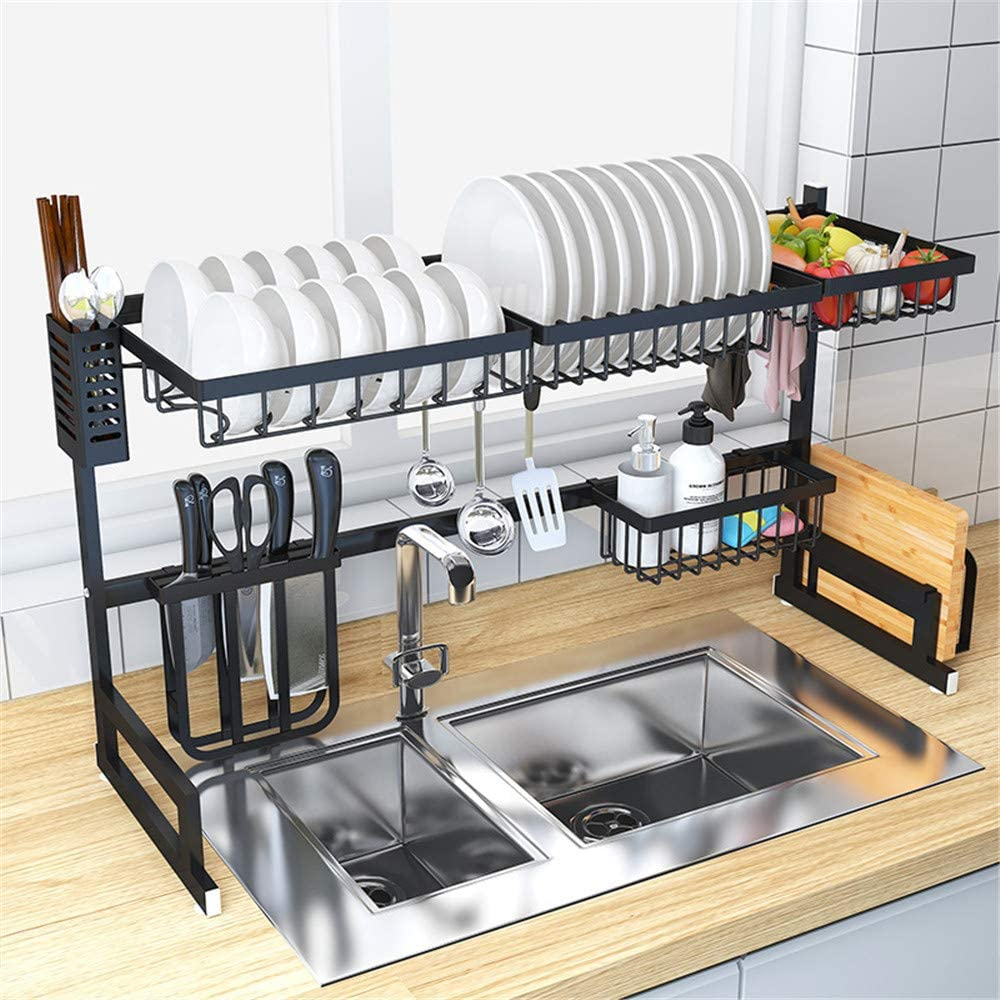 Organizador Y Escurridor De Platos De Acero Inoxidable Para Cocina