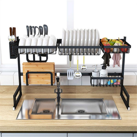 Organizador Y Escurridor De Platos De Acero Inoxidable Para Cocina
